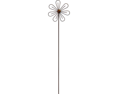 Dekostab Gartenstecker Lafiora Blume klassisch 90 cm Metall kupfer