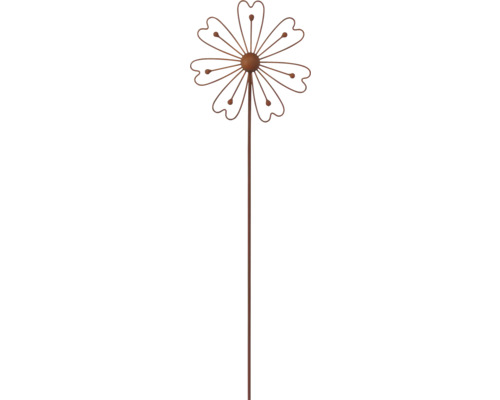 Dekostab Gartenstecker Lafiora Blume 115 cm Metall kupfer