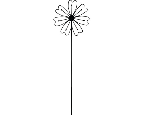 Dekostab Gartenstecker Lafiora Blume 90 cm Metall schwarz