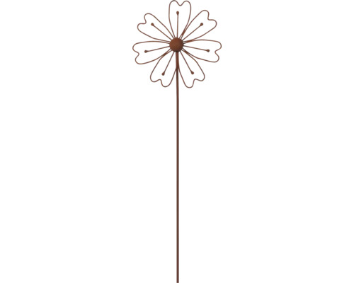 Dekostab Gartenstecker Lafiora Blume 90 cm Metall kupfer