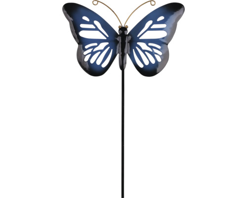 Dekostab Schmetterling Lafiora Metall H 118 cm blau