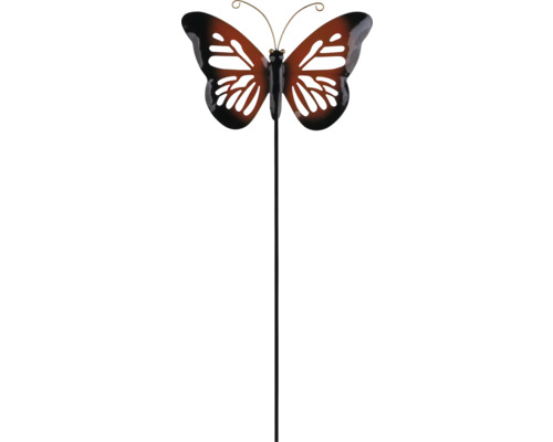 Dekostab Schmetterling Lafiora Metall H 95 cm rot