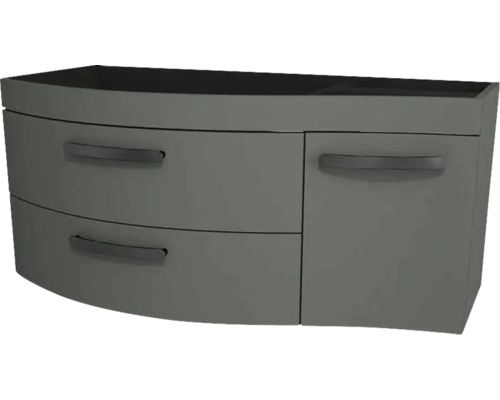 Waschtischunterschrank Devo Vena 2.0 links BxHxT 110x50x42 cm classico stone grey Griff schwarz