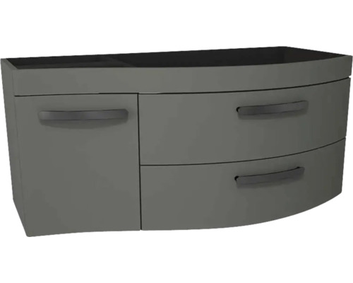 Waschtischunterschrank Devo Vena 2.0 rechts BxHxT 110x50x42 cm classico stone grey Griff schwarz