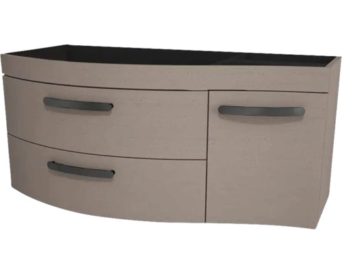 Waschtischunterschrank Devo Vena 2.0 links BxHxT 110x50x42 cm structure stone grey Griff schwarz