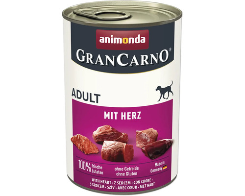 Hundefutter nass animonda Gran Carno Adult Herz 400 g