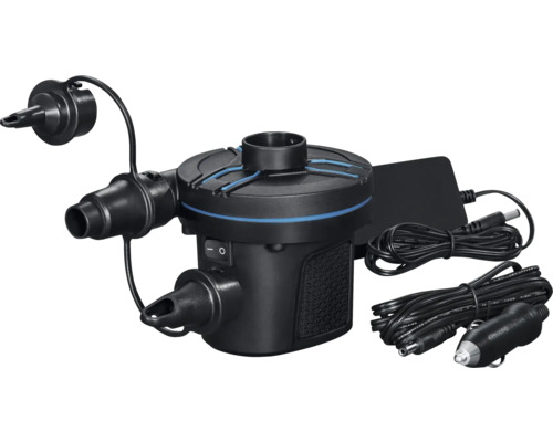 Elektrische Luftpumpe mit verschiedenen Aufsätzen und Netzkabel