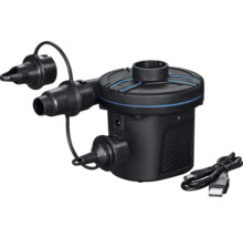 Elektrische Luftpumpe mit Aufsätzen und USB-Kabel