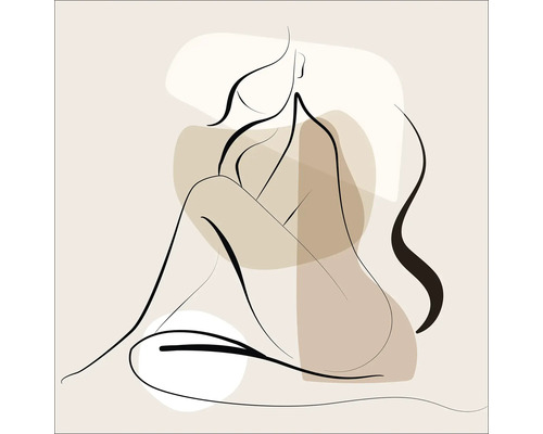 Leinwandbild Line Art Woman VI 27x27 cm