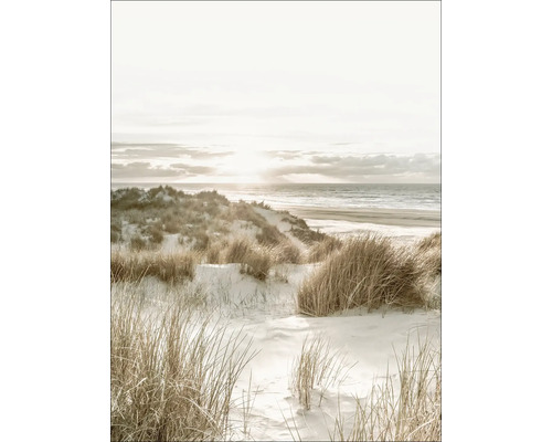 Leinwandbild Sea Mood IV 57x77 cm Dekoratives Bild einer Dünenlandschaft mit Strand und Meer