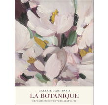 Abstrakte Malerei mit Blumenmotiv als Kunstausstellungsposter