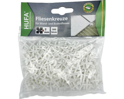 HUFA Fliesenkreuze, 2 Millimeter, 200 Stück, für Wand- und Bodenfliesen