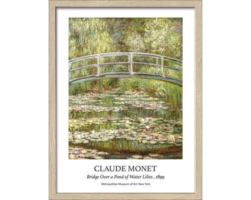 Gerahmtes Bild Monet Bridge 33x43 cm