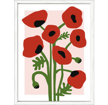 Gerahmtes Bild Painted Poppies 33x43 cm