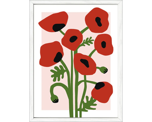 Gerahmtes Bild Painted Poppies 33x43 cm