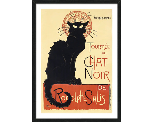 Gerahmtes Bild Tourmee Du Chat Noir 53x73 cm