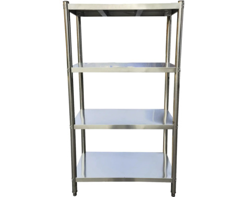 Edelstahlregal Gastro Regal Kaiserthal 180x100x50 cm 4 Böden Tragkraft 320 kg Edelstahlregal mit vier Ebenen