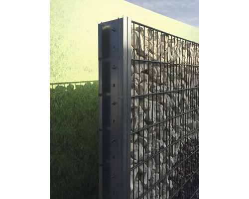 Gabionenpfosten BLÄSER 2 C-Profilpfosten für Zaunhöhe 143 cm zum Einbetonieren 19 x 2,1 x 200 cm anthrazit Gabionenpfosten BLÄSER 2 C-Profilpfosten für Zaunhöhe 143 cm zum Einbetonieren 19 x 2,1 x 200 cm anthrazit