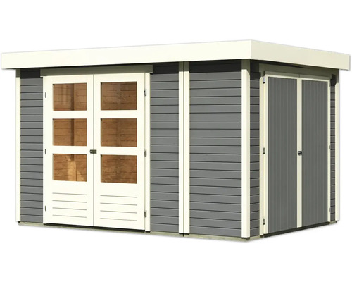 Gartenhaus aus Holz mit Doppeltür und Fenster