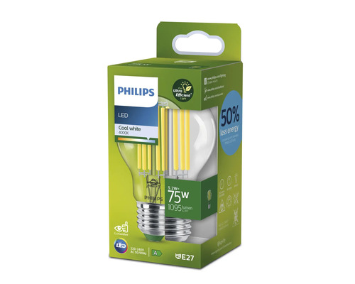 Philips LED Lampe in Verpackung, kühles Weiß, 4000K, E27 Sockel
