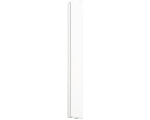form&style Seitenwand MODENA 30 x 195 cm Profil weiß matt Klarglas Reversibel schmutzabweisende Glasbeschichtung Weißer Duschwand-Seitenwand
