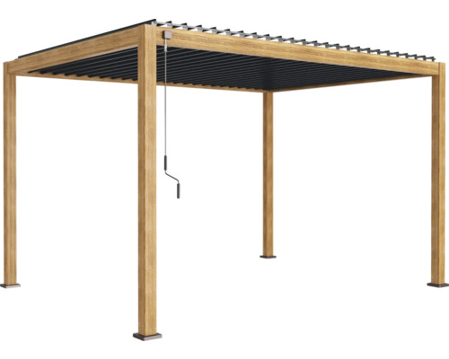 Pergola Mirador Deluxe 111 3x4 Pfostenstärke 11 x 11 cm 301,25 x 392,7 cm Cherry Oak