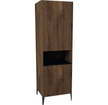 Hochschrank mit 2 Türen Devo Lotos 60x190x53 cm Anschlag links bronze expressive oak