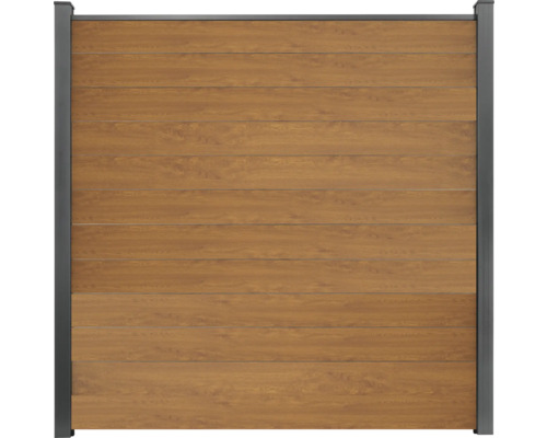 Hauptelement GroJa BasicLine schmal Stecksystem ohne Pfosten 180 x 180 cm Golden Oak