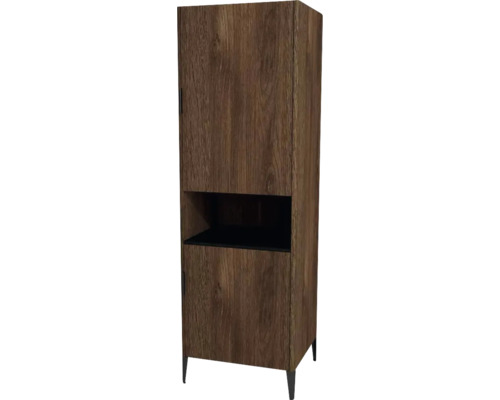 Hochschrank mit 2 Türen Devo Lotos 60x190x53 cm Anschlag rechts bronze expressive oak