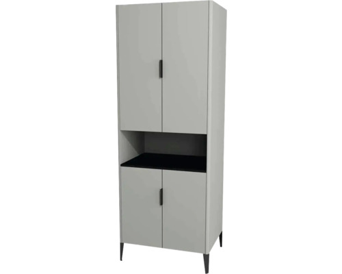 Hochschrank mit 4 Türen Devo Lotos 70x190x53 cm perfect touch stahlgrau