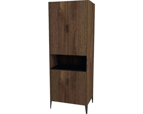 Hochschrank mit 4 Türen Devo Lotos 70x190x53 cm bronze expressive oak