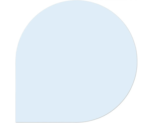 Glas Funkenschutzplatte ESG-Klarglas mit C-Kante 1250 x 1250 mm tropfen transparent Sprechblase