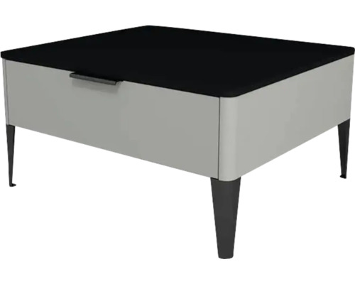 Unterschrank mit 1 Schublade Devo Lotos 31x60x53 cm perfect touch stahlgrau/schwarz Nachttisch mit Schublade und Füßen
