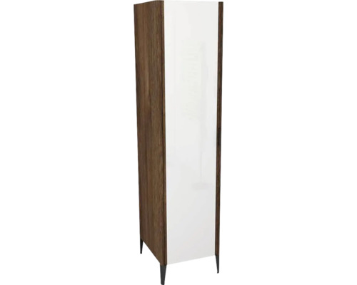 Hochschrank Devo Lotos 190x45x53 cm mit Spiegeltür Anschlag links bronze expressive oak