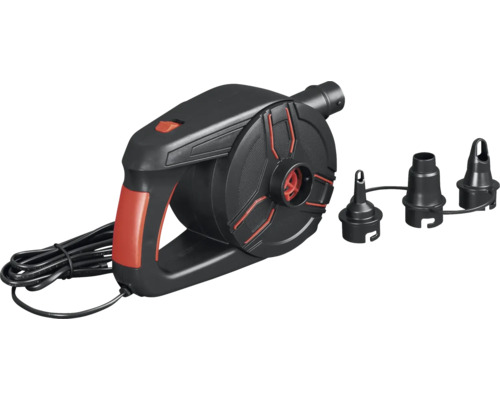 Elektrische Luftpumpe mit verschiedenen Aufsätzen