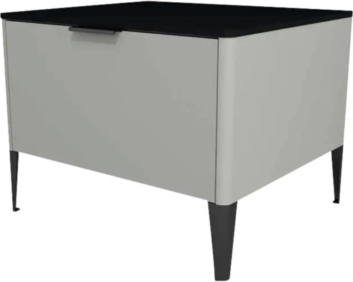 Unterschrank mit 1 Schublade Devo Lotos 46x60x53 cm perfect touch stahlgrau/schwarz Grauer Badezimmerschrank mit Schublade und vier Füßen