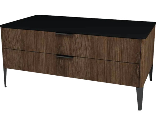 Unterschrank mit 2 Schubladen Devo Lotos 46x100x53 cm bronze expressive oak/schwarz