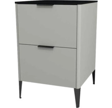 Kommode mit 2 Schubladen Devo Lotos 76x50x53 cm stahlperfect touch stahlgrau/schwarz