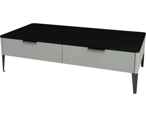 Unterschrank mit 2 Schubladen Devo Lotos 31x110x53 cm perfect touch stahlgrau/schwarz