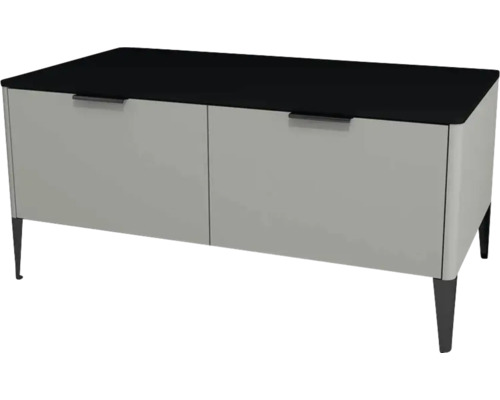 Unterschrank mit 2 Schubladen Devo Lotos 46x100x53 cm perfect touch stahlgrau/schwarz