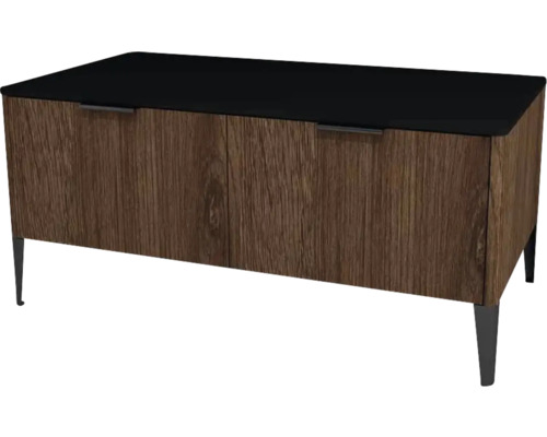 Unterschrank mit 2 Schubladen Devo Lotos 46x100x53 cm bronze expressive oak/schwarz