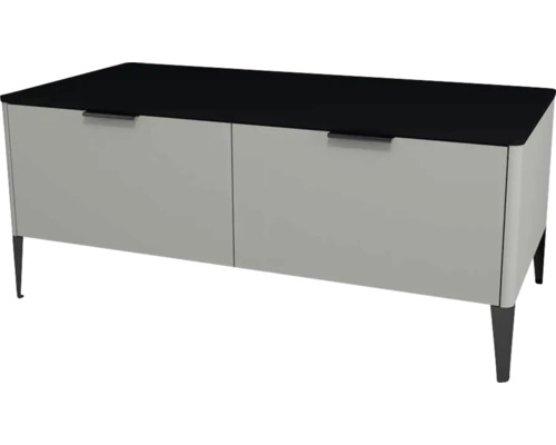 Unterschrank mit 2 Schubladen Devo Lotos 46x110x53 cm perfect touch stahlgrau/schwarz