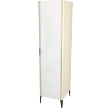 Schmaler Hochschrank mit einer Tür und Füßen