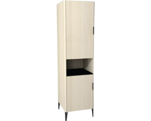 Hochschrank mit 2 Türen Devo Lotos 50x190x53 cm Anschlag links structure avola cremeweiß