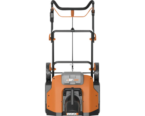 Aufsicht auf einen Rasenmäher von Worx