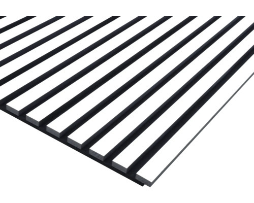 Akustikpaneel Weiß foliert streichbar 2670 x 572 x 19 mm Holzpaneel mit Lamellenstruktur