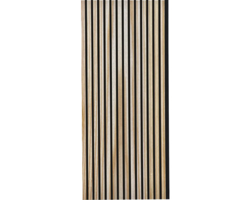 Holzpaneel mit vertikalen Lamellen zur Wandgestaltung