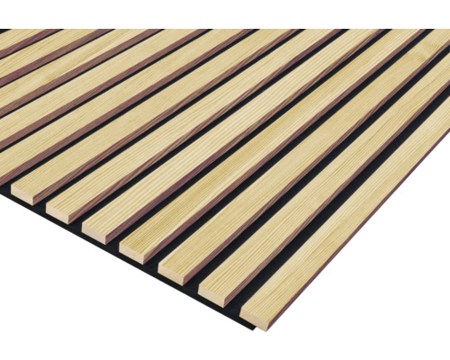 Akustikpaneel Kiefer roh massiv 2400 x 572 x 19 mm Holzpaneel zur Wandverkleidung