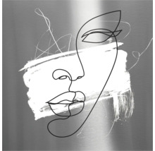 Dekorative Linienzeichnung eines Frauengesichts