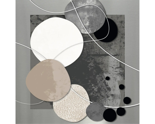 Dekoratives Wandbild mit geometrischen Formen und Linien